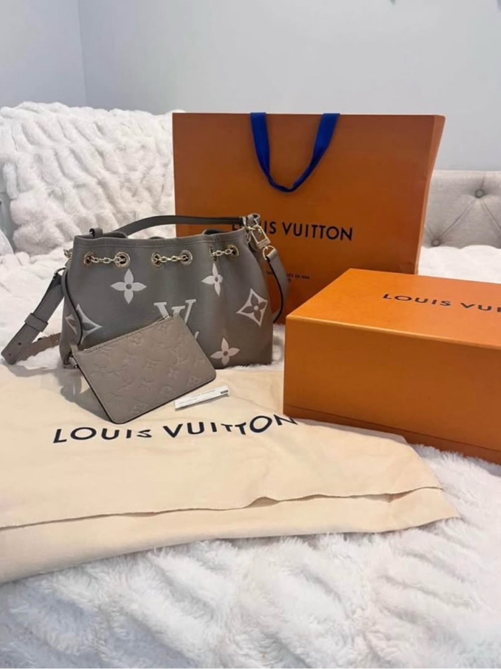 Louis Vuitton LV Bundle Gray Monogram Bag Set